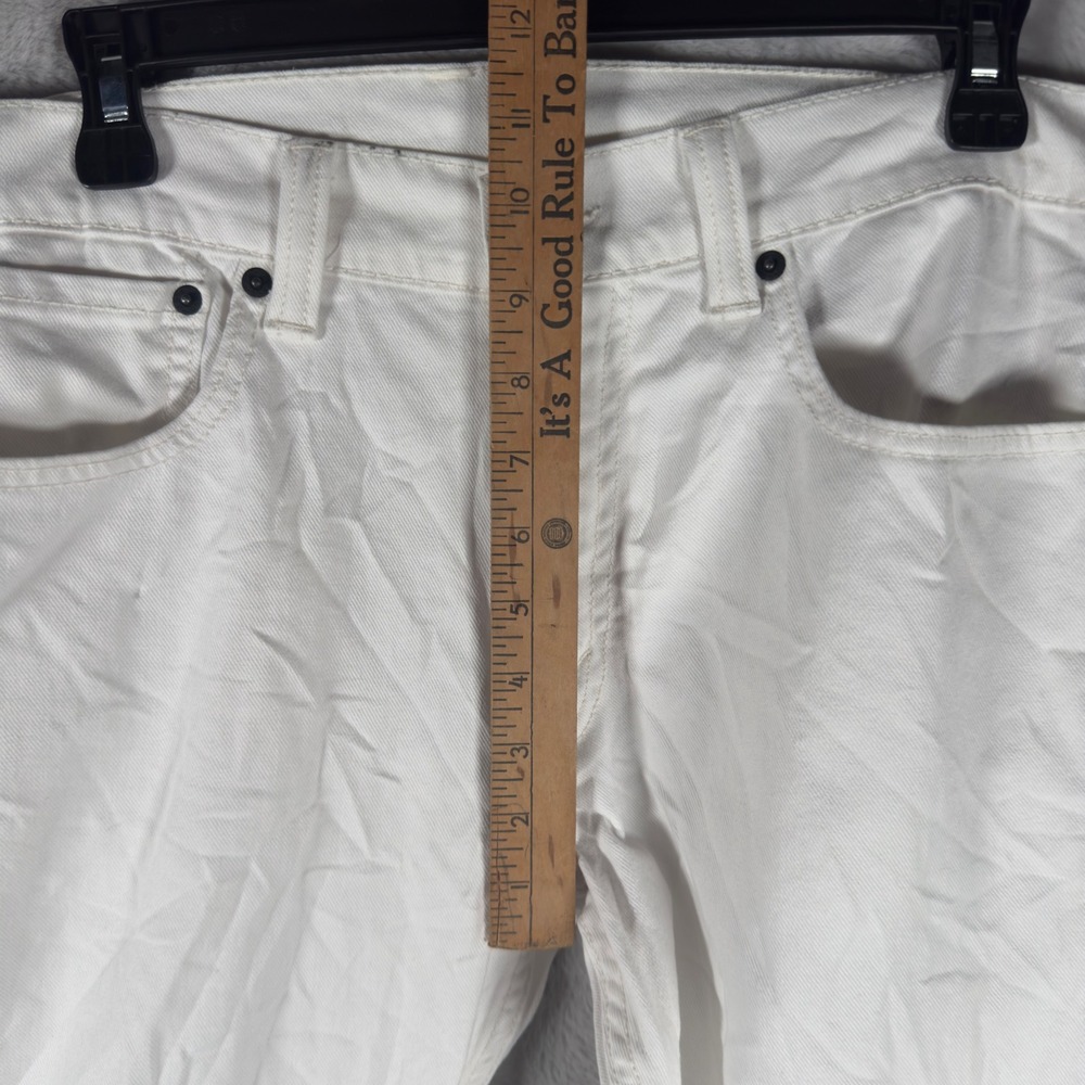 Levis 511 Skinny Jeans Mens 34x32 White Denim Vintage Y2K Stretch Pants - Picture 11 of 13